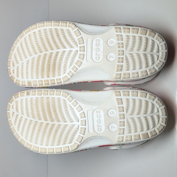 Crocs classic baya printed floral graphic unisex clog women's size 9 / men's 7 - Picture 7 of 14